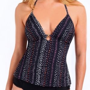 Rachel Roy Dot-Dash Molded Push-Up Takini Top